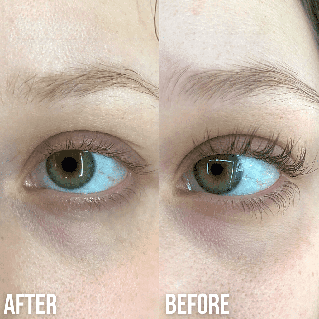 lash lift before and after