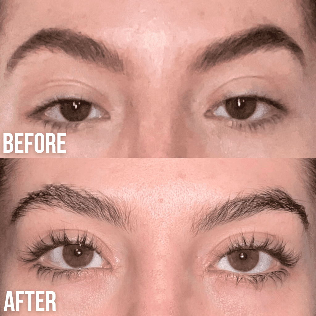 lash lift and tint before and afte