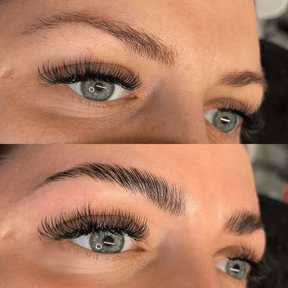luxe eyebrow lamination before and after