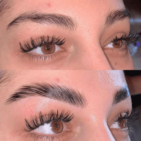 luxe brow lamination kit before and after